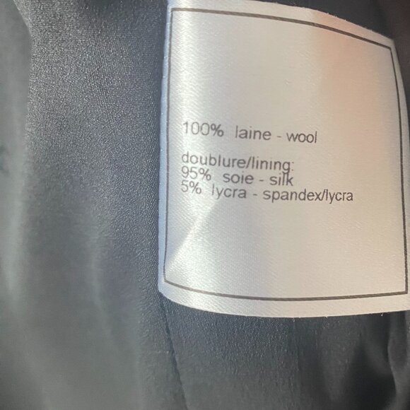 Authentic Chanel Boutique Black Wool Coat /Blazer. Size:  Medium - Picture 1 of 6